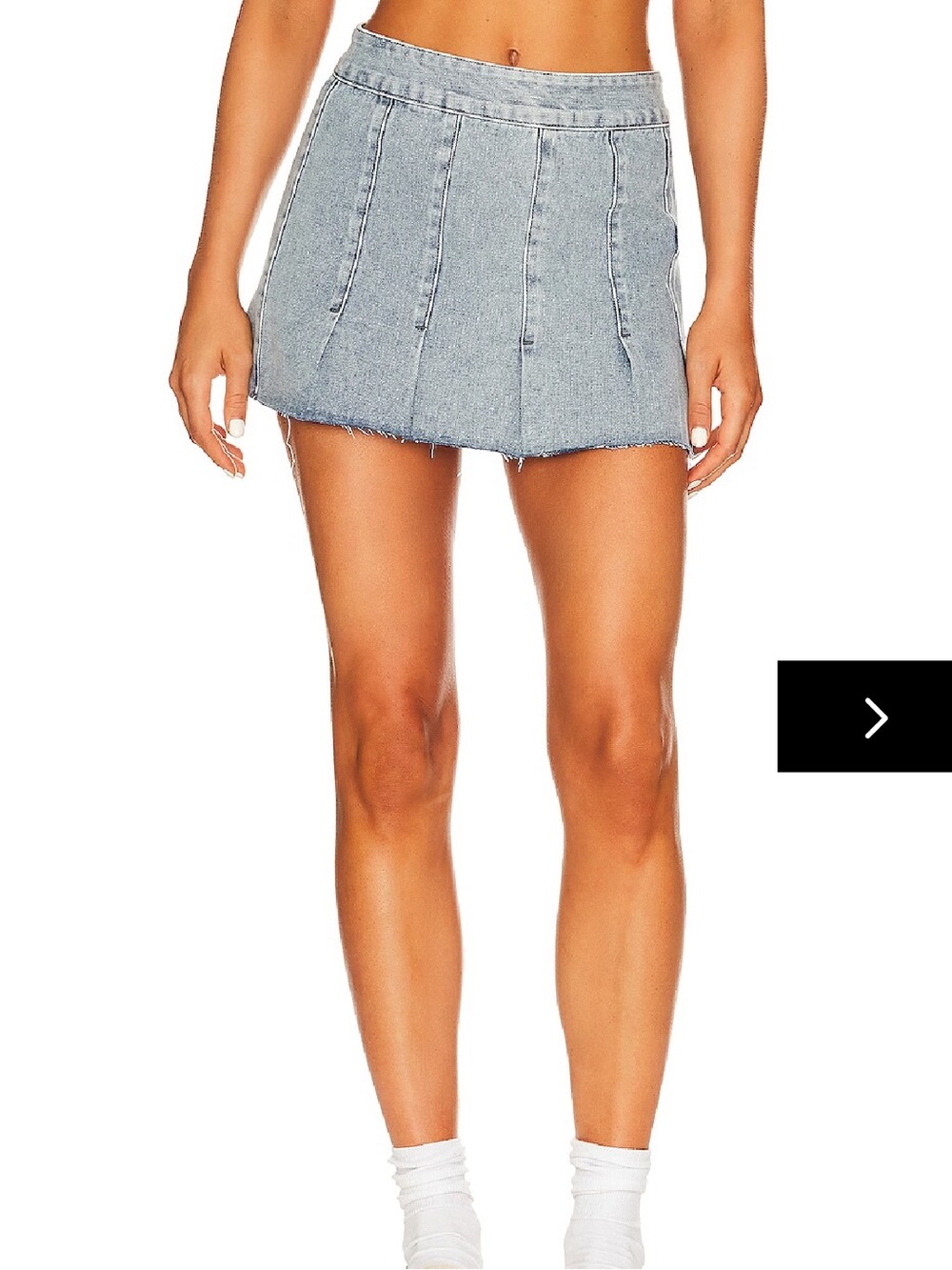 superdown thalia pleated denim skirt